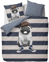 Covers & Co What's Up Dog Dekbedovertrek - Lits-jumeaux - 240x200/220 cm - Blauw