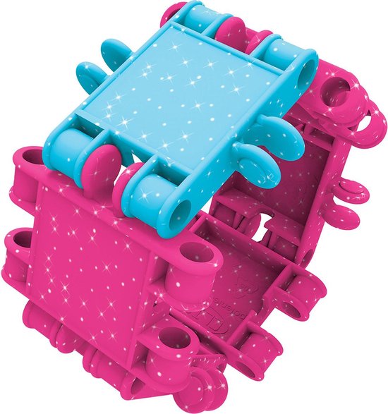 Clics bouwblokken– DUURZAAM SPEELGOED gemaakt van GERECYCLEERDE kunststof- Glitter bouwset 8 in 1 - speelgoed 4,5,6,7,8 jaar jongens en meisjes- educatief speelgoed- Montessori speelgoed- constructie speelgoed