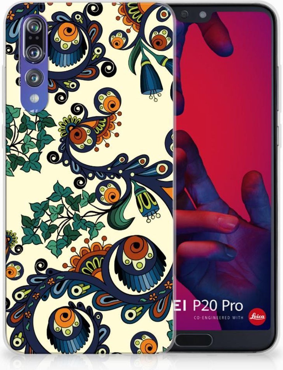 Siliconen Hoesje Huawei P20 Pro Barok Flower