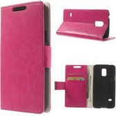 Magnetic Wallet Hoesje Samsung Galaxy S5 Mini roze