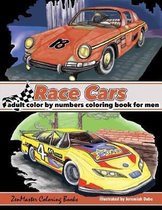 Color By Numbers Coloring Book For Men: Race Cars