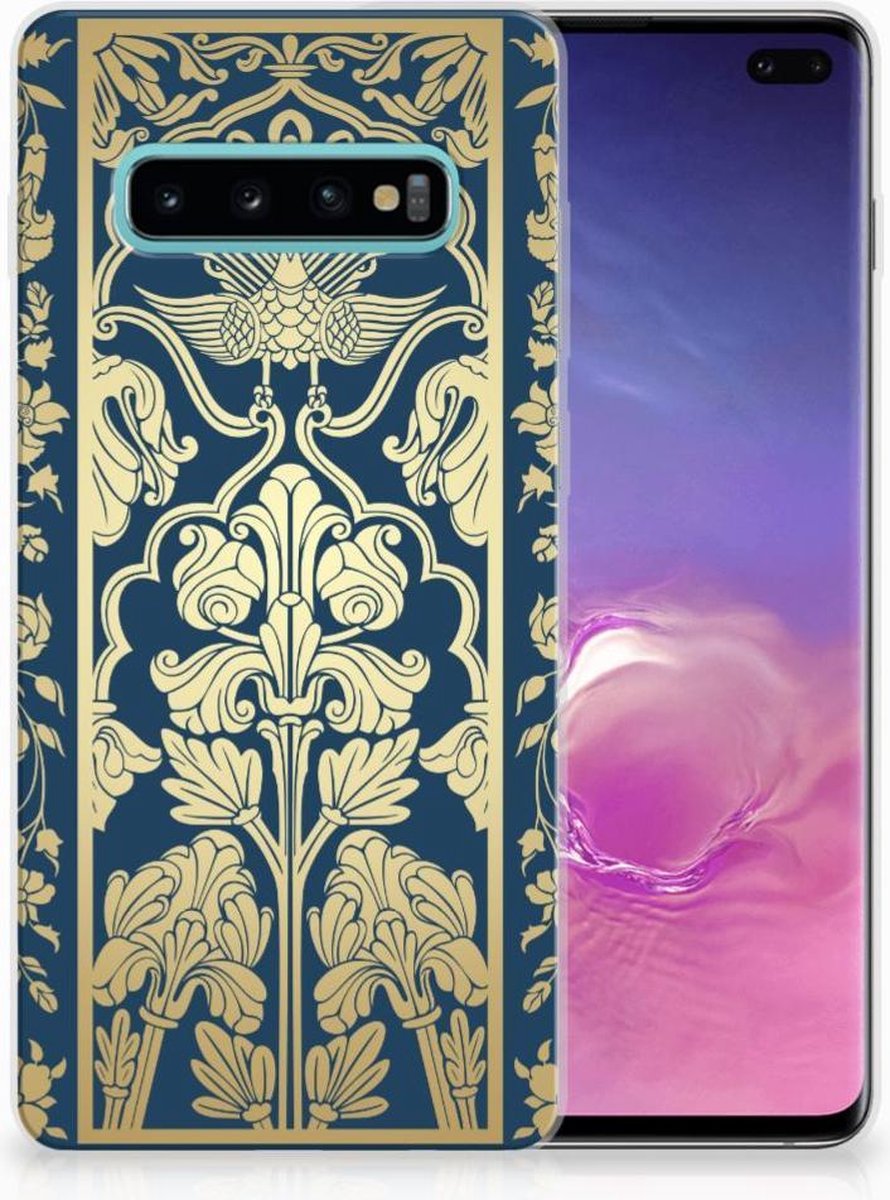 Samsung Galaxy S10 Plus TPU Case Beige Flowers