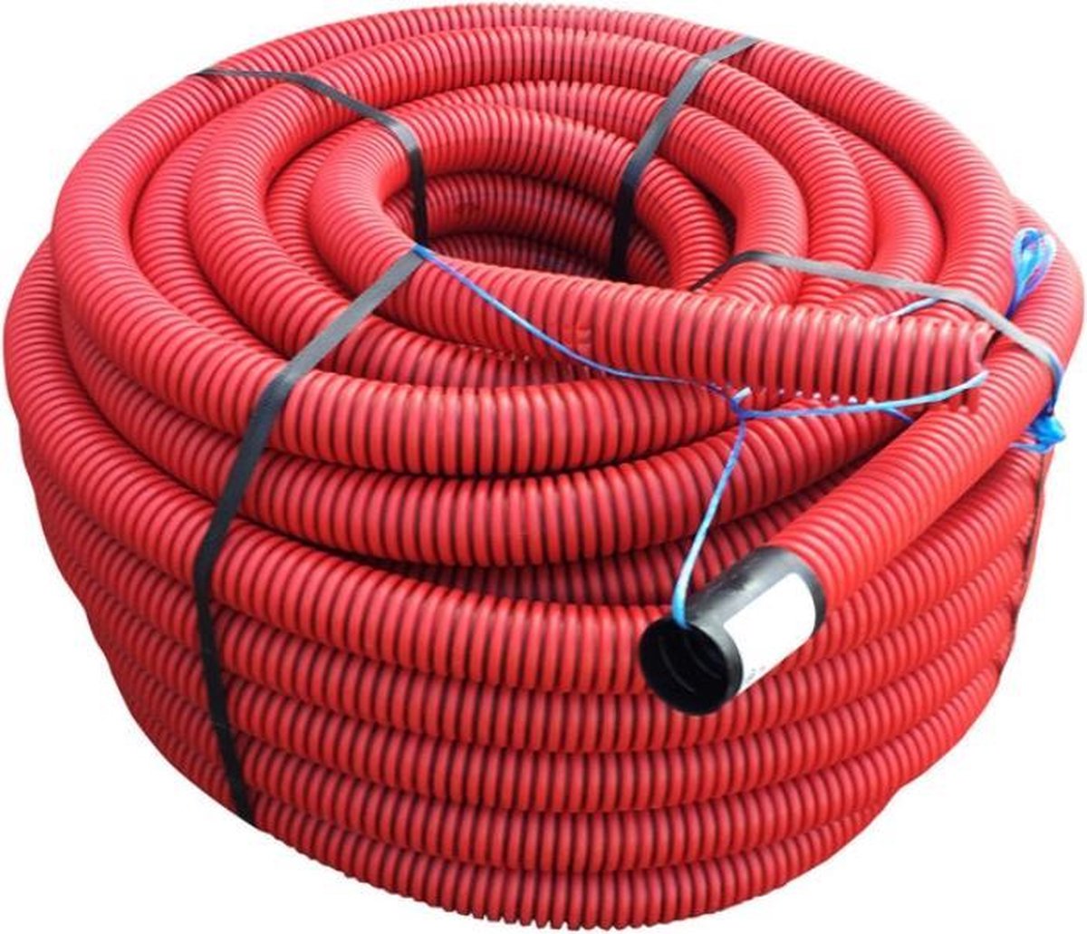 Besli Mantelbuis PE 40mm prijs per rol - Rood - 50 meter