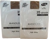 24 PAAR Panty's - 35 Denier - Kleur beige - Maat XXL