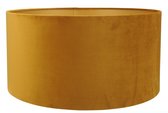Lampenkap Cilinder - 50x50x25cm - San Remo velours mosterd - gouden binnenkant