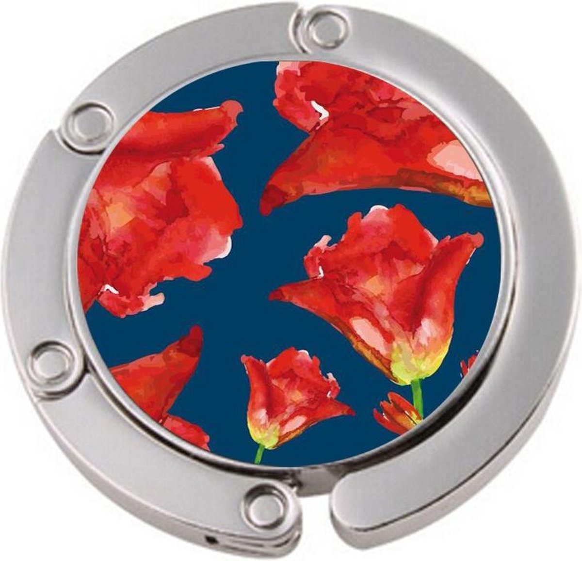 Tassenhanger – Opvouwbare tashaak voor tafel – Tulp abstract – Mitear