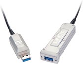 LINDY 42701 USB-kabel USB 3.2 Gen1 (USB 3.0 / USB 3.1 Gen1) USB-A stekker, USB-A bus 50 m Zwart, Grijs