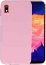 Hoesje Geschikt voor de Samsung Galaxy A10 - Backcover Color Telefoonhoesje - Roze