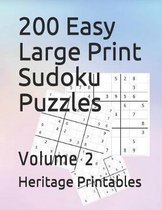 200 Easy Large Print Sudoku Puzzles