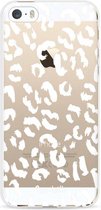 Casetastic Softcover Apple iPhone 5 / 5s / SE - Leopard Print White