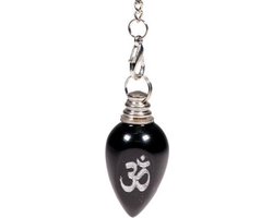 Pendel van Gepolijste Zwarte Agaat