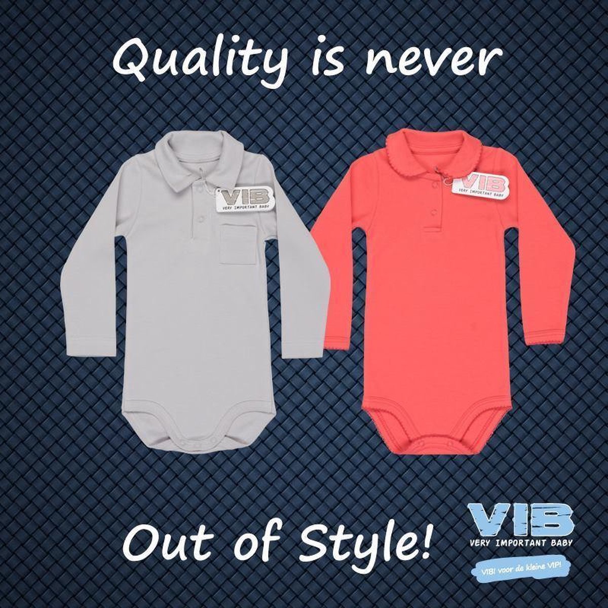 VIB-Polo Romper-Grijs