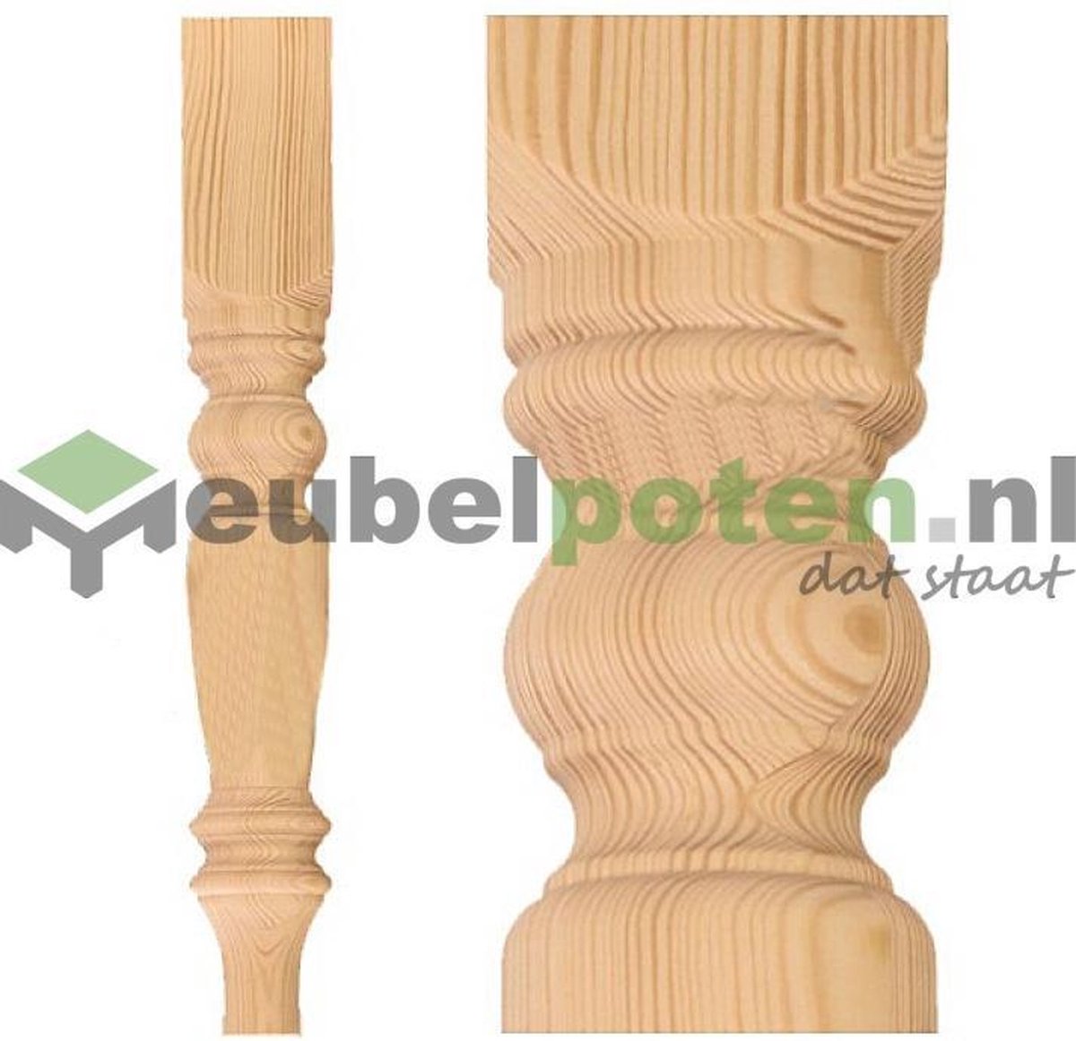 Landelijke houten tafelpoot 750x110mm | bol.com