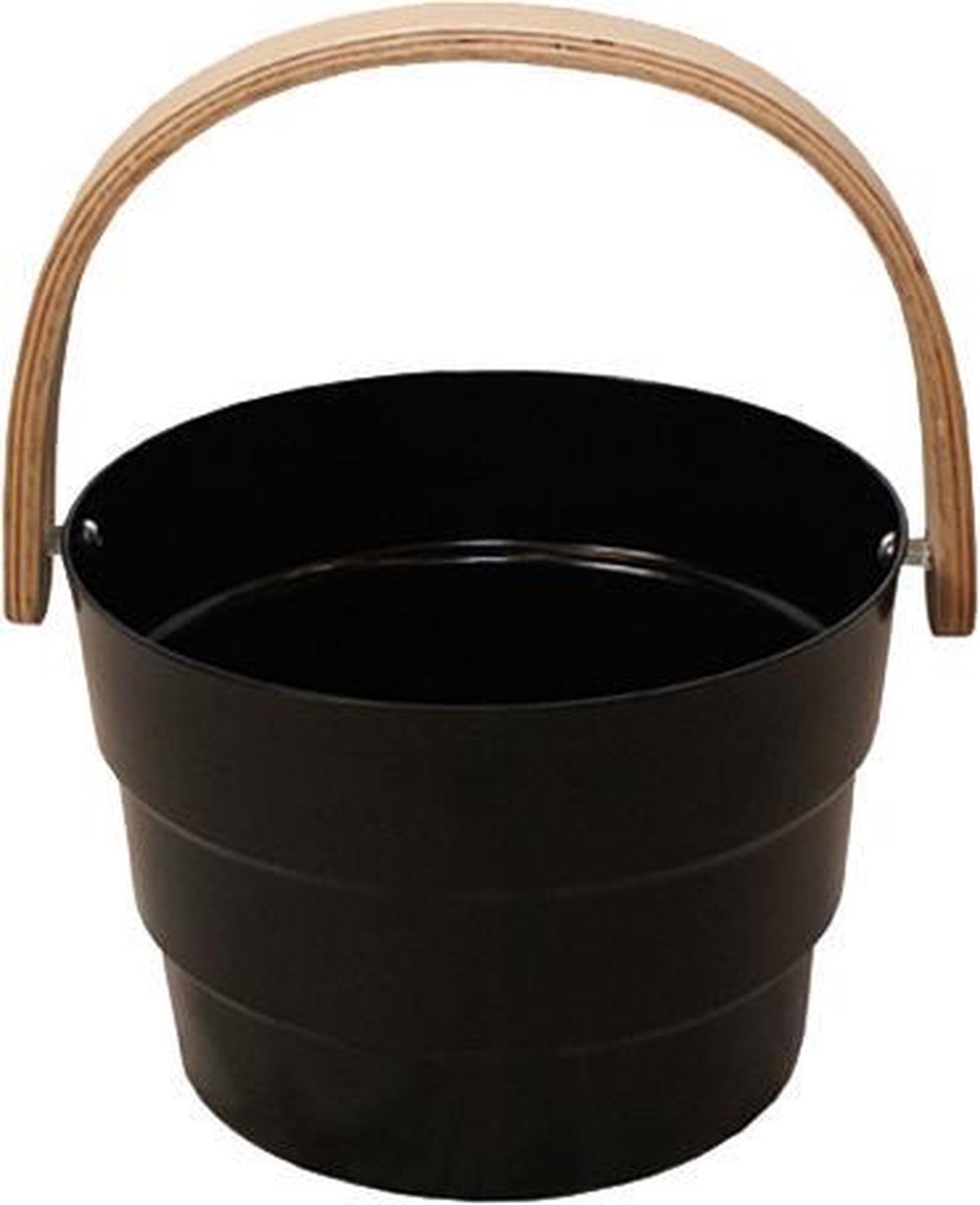 Saunia - Sauna emmer - design by Annika Korpela - zwart - 6 liter