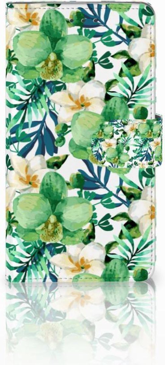 Samsung Galaxy J7 2016 Hoesje Orchidee Groen