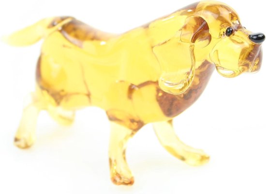 Labrador Golden Retriever van glas 13x7x4 cm.