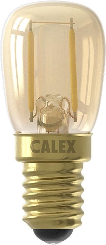 2 stuks Calex LED - Buislamp - 1,5W (15W) E14 130 lumen - Gold - Goud