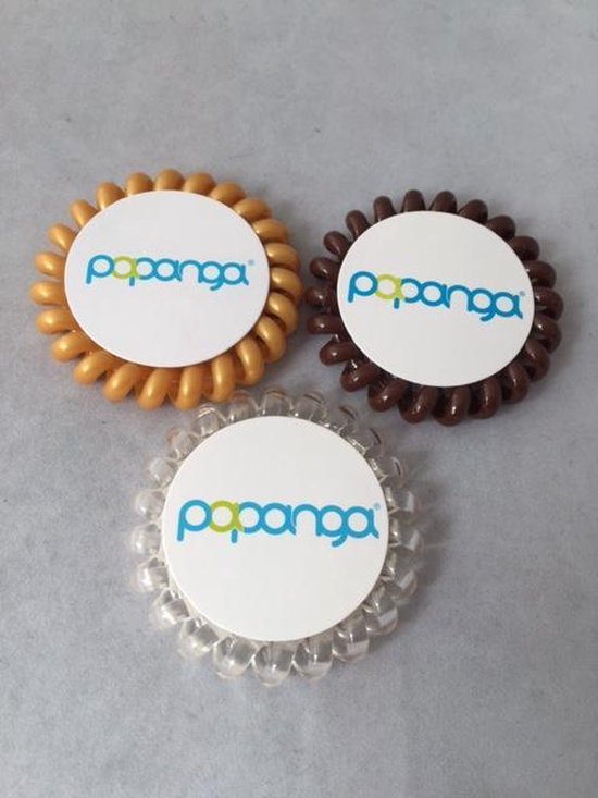 majoor Interpretatief leveren Papanga Haarelastiek Set Golden Toffee/Chocolade/Diamant Big | bol.com