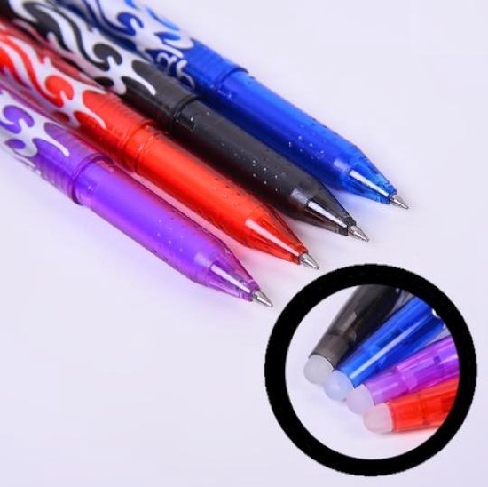 Uitgumbare Pen – Balpen – Uitwisbare Pen - School Pennen 0,5 mm Fine – Erasable... | bol.com