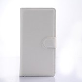 Huawei Ascend P8 Lite agenda wallet hoesje Wit