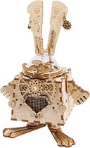 Robotime Bunny AM481 - Houten Modelbouw, Sinterklaas Speelgoed Kerst Cadeau - Muziekdoos - Steampunk - DIY, Sinterklaas Speelgoed Kerst Cadeau