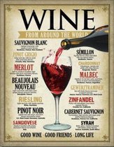 Wine around the world  wandbord reclamebord wijn