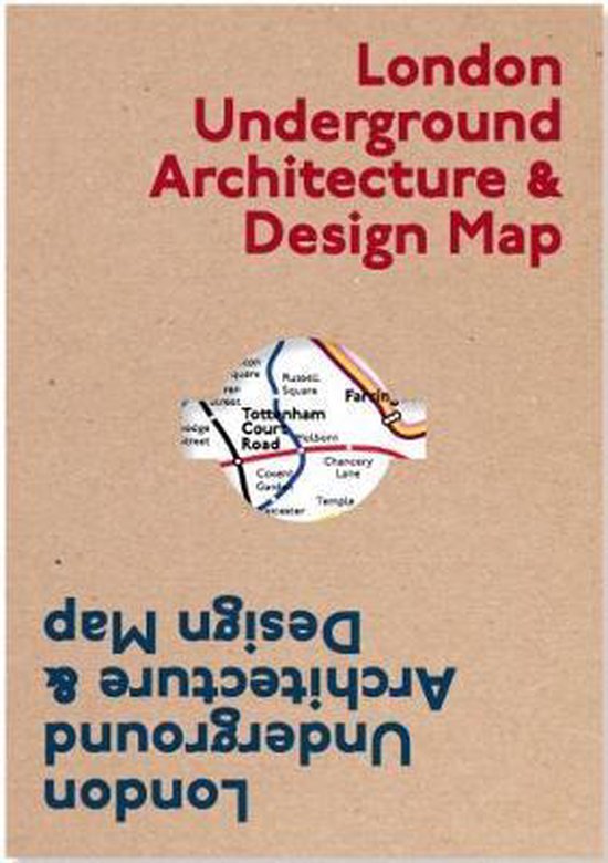 Kaart van de Londense metro architectuur en design met een vergroot detail van een deel van de metrolijn.