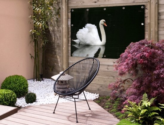 Affiche de jardin Gracieux nageur 120x80 cm - Toile de jardin / Toile d'extérieur / Peintures d'extérieur (décoration de jardin)