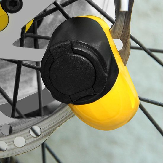 Schijfremslot van staal voor motor of fiets, sleutel met LED-verlichting, herinneringskabel van Carpoint — afbeelding 4