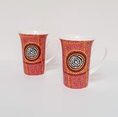 Designmokken - Debbie Napaljarri Brown - Aboriginal collectie - set van 2