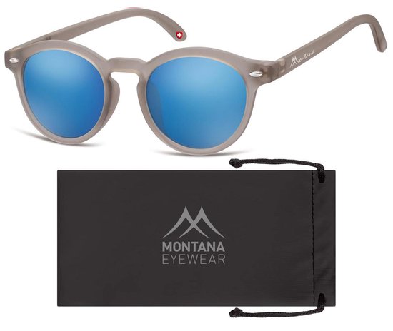 Montana CS73B- Kinder Zonnebril-Rond-Grijs kunststof- Lensbreedte 43 mm van Montana. — afbeelding 2