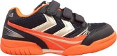 Hummel Root Velcro Jr Multifunctionele Indoorschoen - Unisex - Maat 38 - Grijs/Oranje