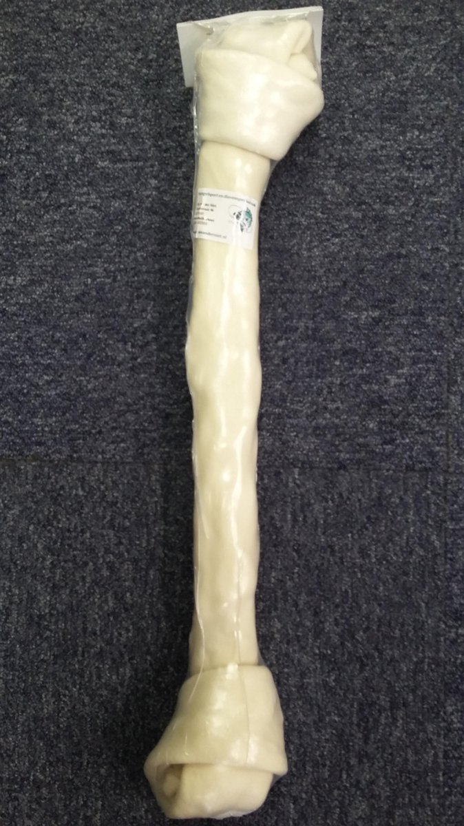 Biezen witte knoop 25inch (62cm) 1st – Hondenvoer – 600g