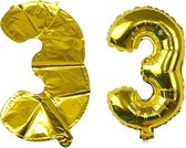 Ballon Goud Cijfer 3