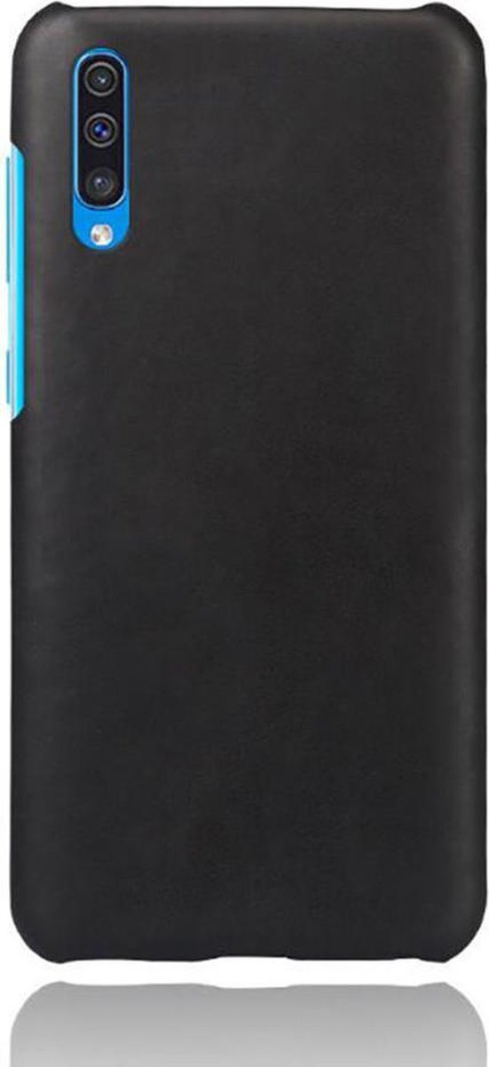 Shop4 - Geschikt voor Samsung Galaxy A50 Hoesje - Harde Back Case Retro Zwart