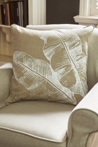 Riviera Maison  Pure Banana Leaf P. Cover - Kussenhoes - 60x60 - flax - Katoen/Linnen