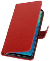 Rood Pull-Up Booktype Hoesje voor Huawei Mate 20
