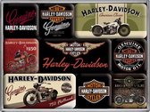 Harley-Davidson Bikes - Magneet set met 9 Magneten