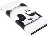 Panda kunstleer hoesje Geschikt voor iPhone 6(S) Plus