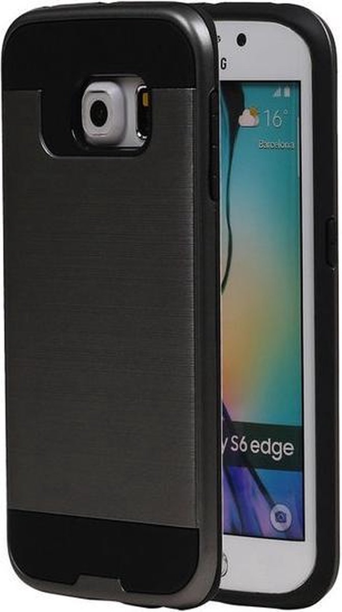 Grijs BestCases Tough Armor TPU back cover voor Samsung Galaxy S6 Edge