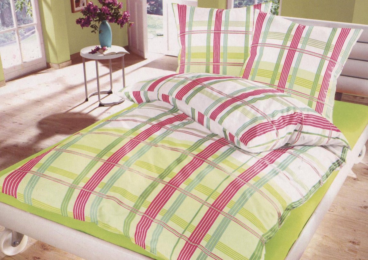 SENZA DONNA 100% Premium Katoen Satijn Dekbedovertrek 140x200/220-1x60x70 cm ( 260 cm Lang ) ST MORITZ