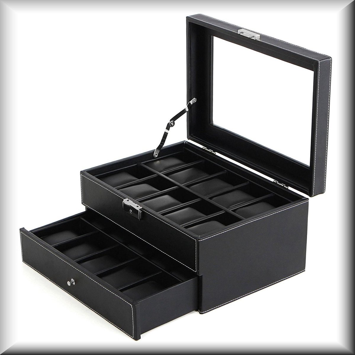 Grote horlogebox voor 20 horloges | bol.com