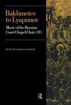 Music Archive Publications- Bakhmetev to Lyapunov