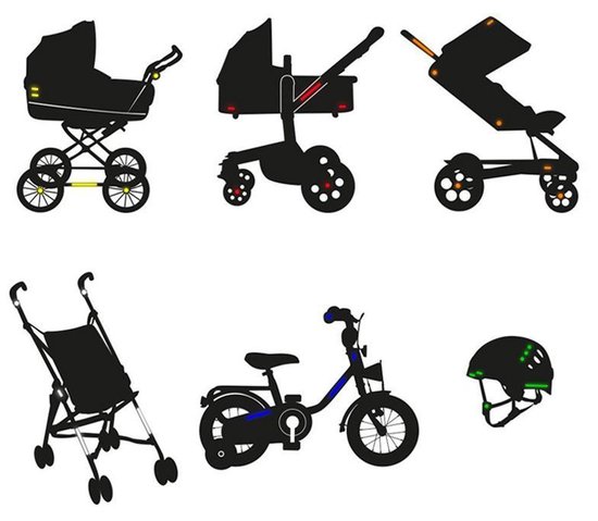 Abeillo 30 stuks reflecterende stickers, veiligheidswaarschuwingstape, reflectorstickers, waterafstotend, veiligheidsreflectorstickers voor fiets, kinderwagen, scooter, helmen, motorfiets - diameter 5