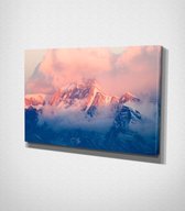 Machhapuchchhre, Nepal Canvas - 120 x 80 cm - Landschap - Schilderij - Canvas - Slaapkamer - Wanddecoratie  - Slaapkamer - Foto op canvas