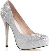 EU 38 = US 8 | DESTINY-06R | 5 Heel, 1 Hidden PF Pump Glitter