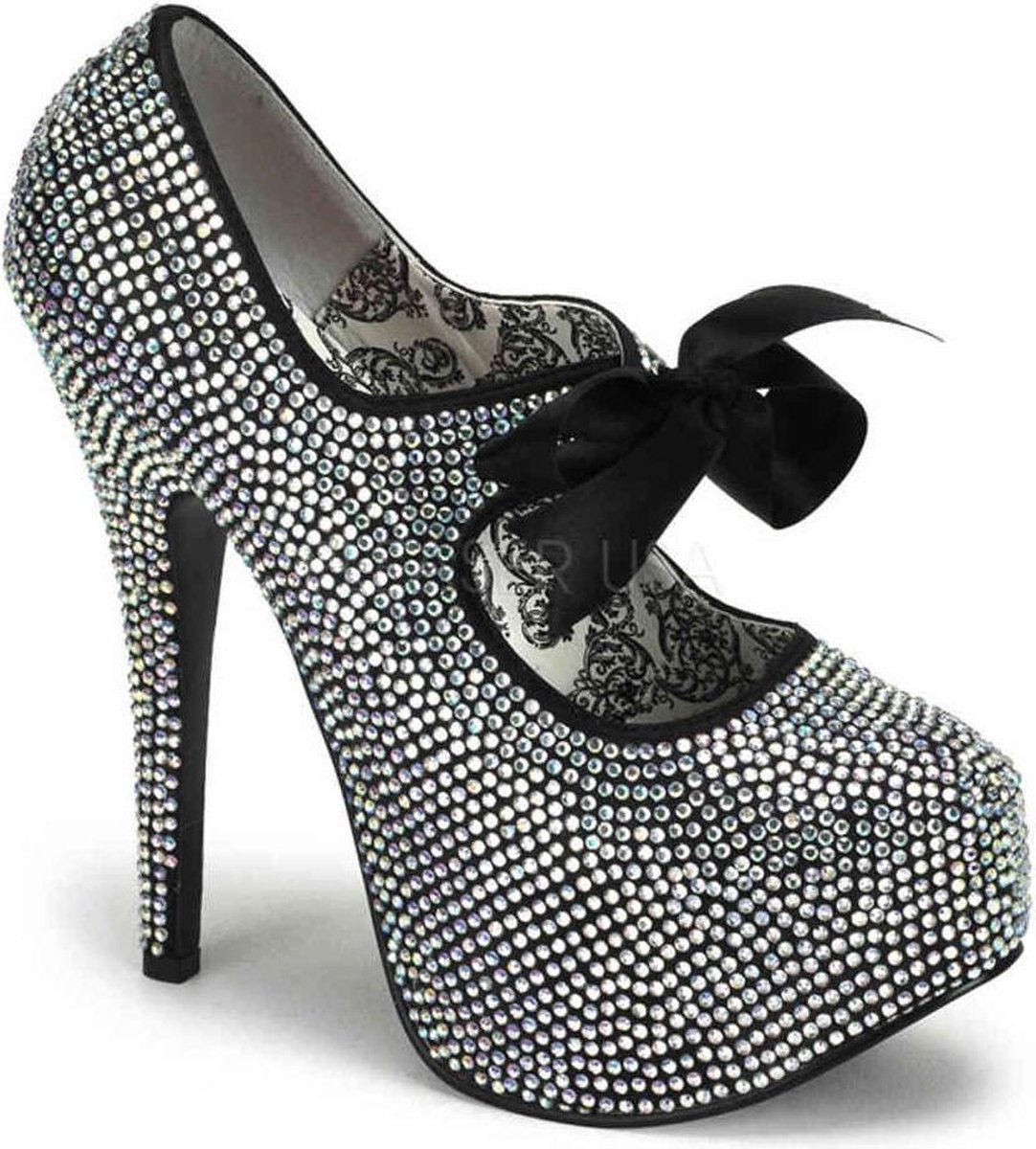 Bordello - TEEZE-04R Pumps - US 6 - 36 Shoes - Zwart/Zilverkleurig