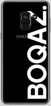 BOQAZ. Samsung Galaxy A8 hoesje - logo boqaz wit