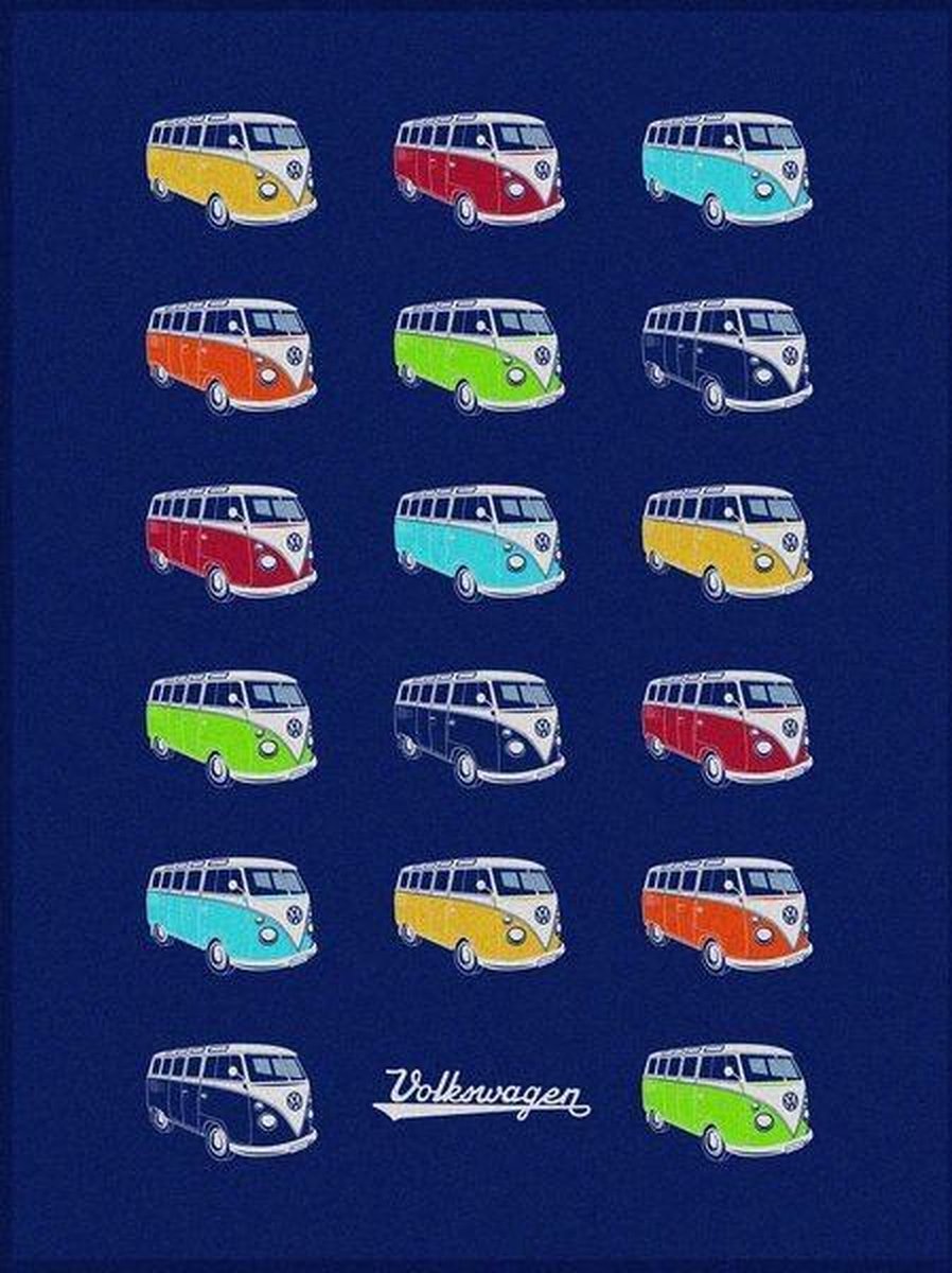 BRISA VW Collection - Volkswagen T1 Bulli Bus zachte fleece deken, knuffeldeken (150x200cm)