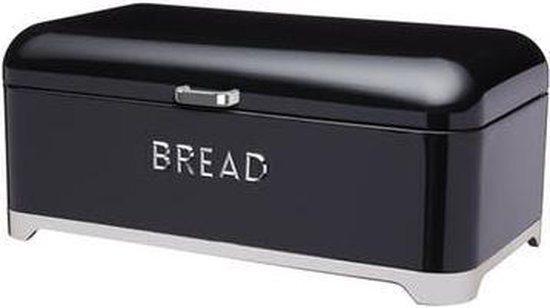 KitchenCraft - Metalen Broodtrommel Zwart Lovello Bread - 42x22xH19 cm |  bol.com